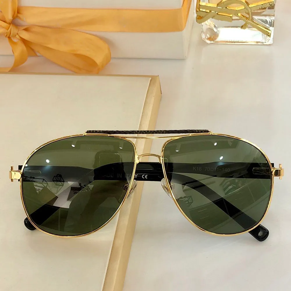 luxury designer sunglasses Fashionable Men Metal Pilot Decorative sunnies Glasses Big Rectangle Frame Lenses Breathe lens Lightweight Comfortable Original Box