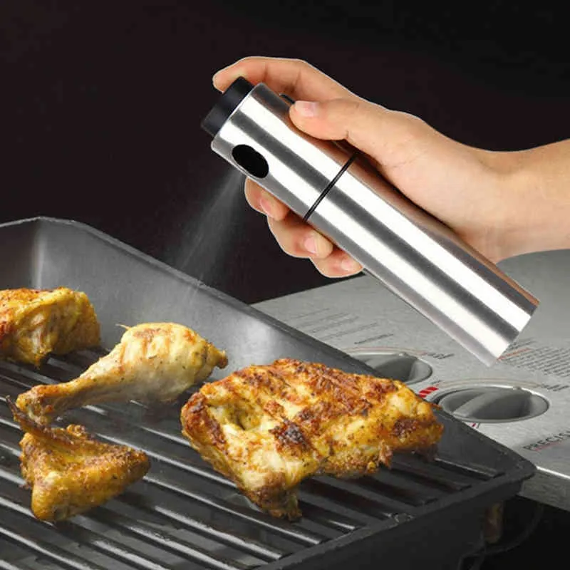 Cooking Tongs Argos Stainless Steel Oil Spray Bottle Barbecue Grill Oil Bottle Portable Oil Vinegar Dispenser Sprayer BBQ Tools 210326 From Xue10 22 DHgate.Com