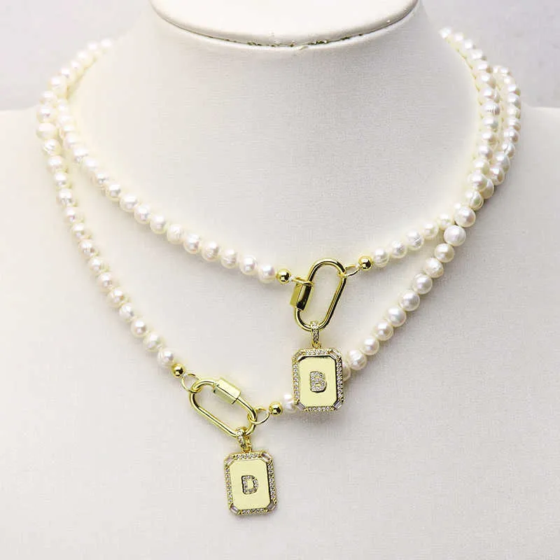 5 gioielli ciondolo lettera filo filo collana di perle accessori regalo per le donne 51528