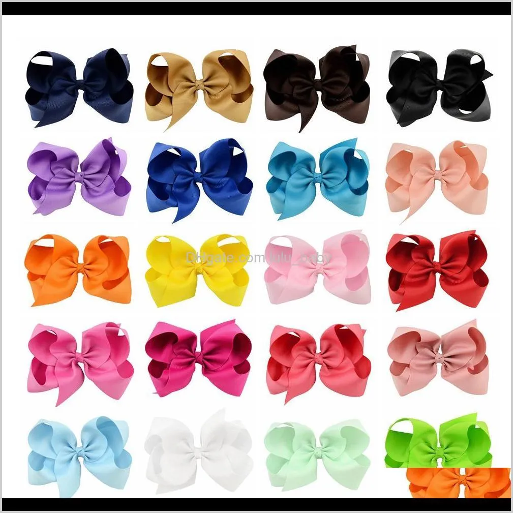 2018 promotion mix color under $2 multi-color alice flower hair bows duckbill folder hairband 6 inches fashion hot ribbon children clips