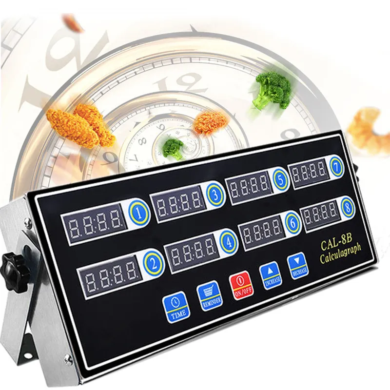 8 Channel Kitchen Timer 8-Channel Digital Kitchen Timer Clock Reminder - Portable Cooking Timer ...