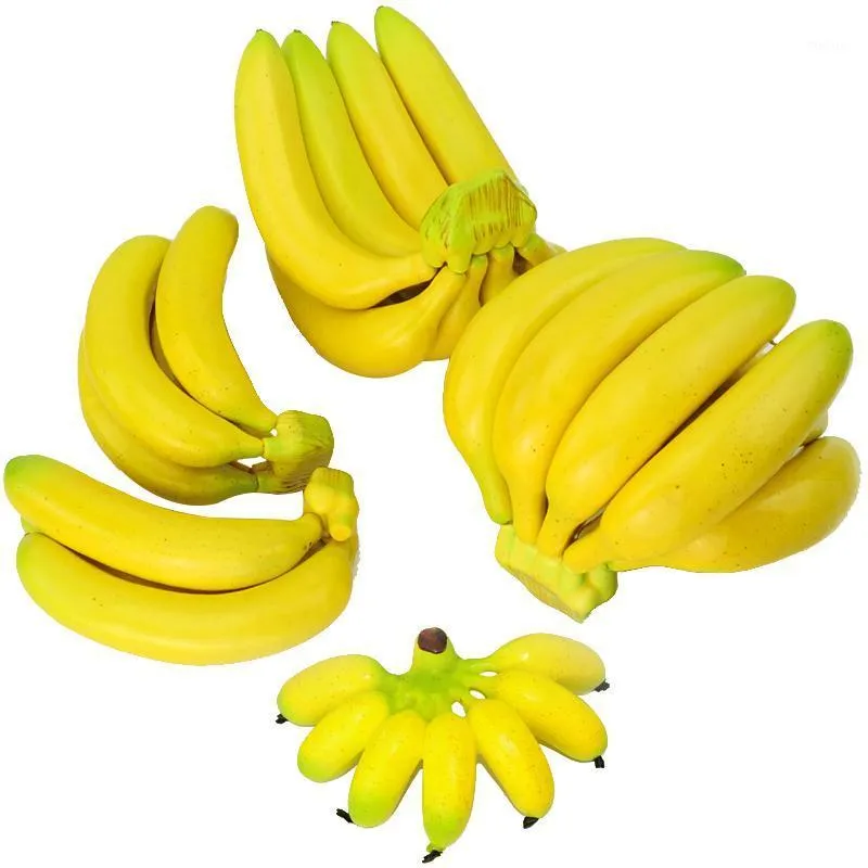 Simulazione Bolla Grande Banana Frutta Modello Display da tavolo Decorazione della casa Giocattoli Artigianato in plastica Puntelli Festa