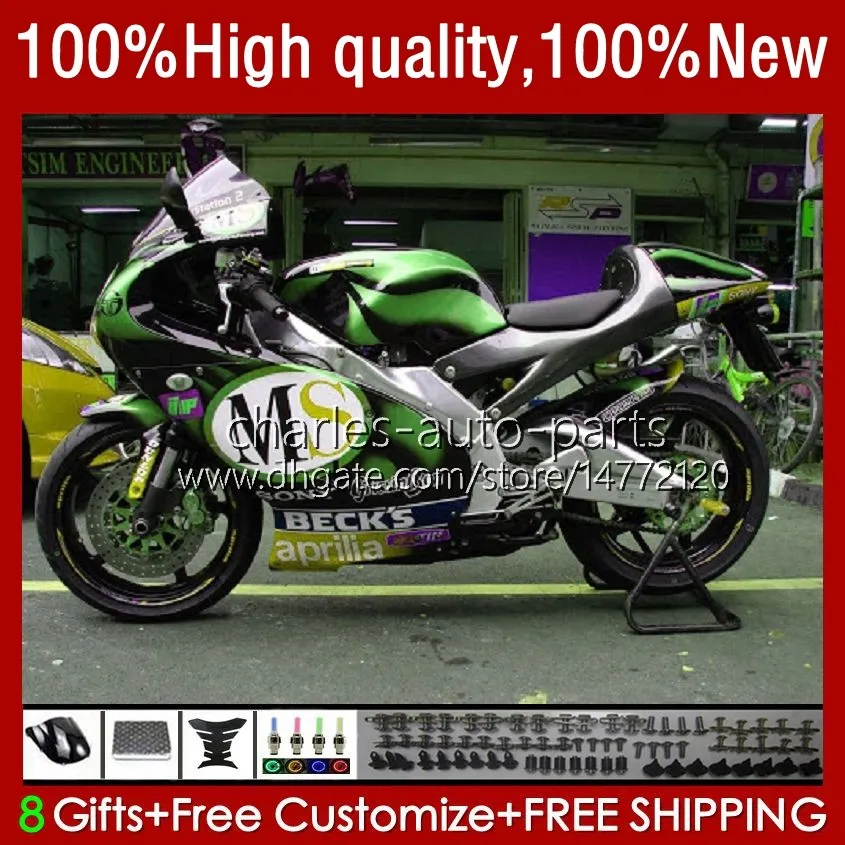 Motorcycle Body For Aprilia RS-250 RS RSV 250 RS250 RR R Black Green RS250R 95 96 97 24No.153 RSV-250 RSV250R RSV250 1995-1997 RSV250RR RS250RR 1995 1996 1997 Fairing
