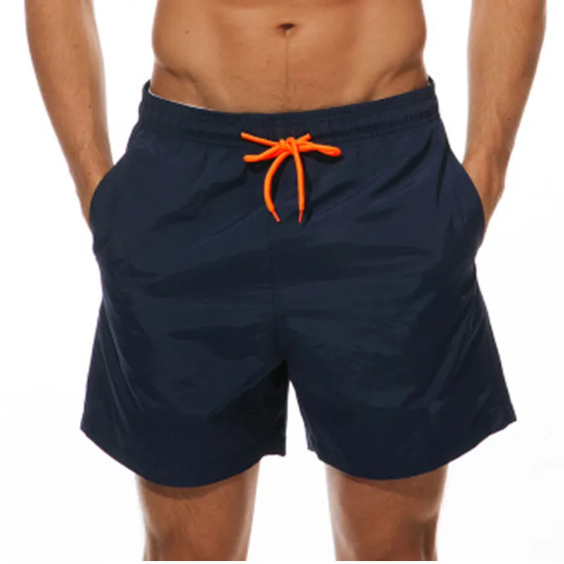 Badkläder män maillot de bain simning shorts fast färg korta strandkläder för manliga snabba torra badstammar plus storlek M-4XL306s