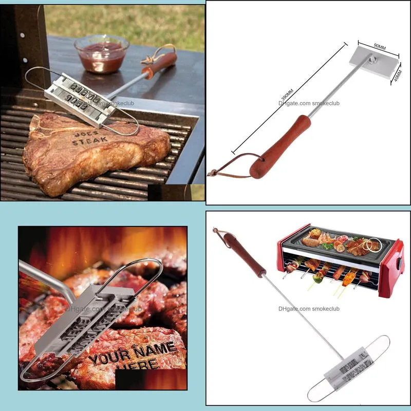 BBQ Barbecue Branding Iron Tools With Changeable 55 Letters Fire Branded Imprint Alphabet Alminum Outdoor Cooking For Steak RRD7689