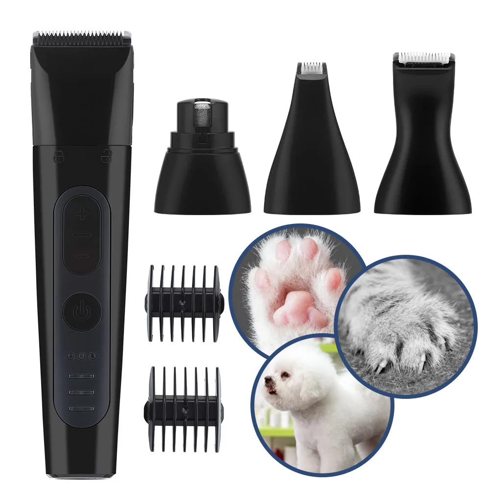 Tondeuse à poils de chat, broyeur de pattes, coupe-ongles de pied, Machine de toilettage pour chien à faible bruit, USB, fournitures pour animaux de compagnie