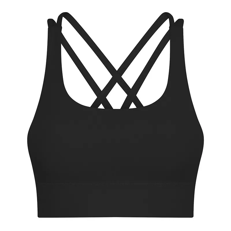 LU-88 Gedrukte tanktop Racerback Ebb dames sport beha licht impact bloemenprint backcross yoga bh push-up hardloop workout bh-ondergoed fiess sport top 939