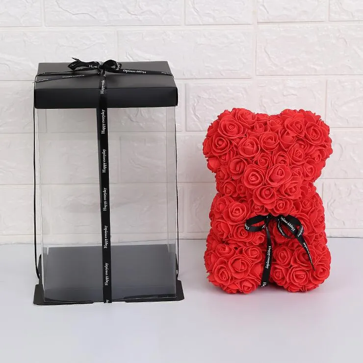 New Valentine`s Day Gift PE Rose Bear Box Toy Stuffed Full Of Love Romantic Teddy Bears Doll Cute GirlFriend Children Girls Presents