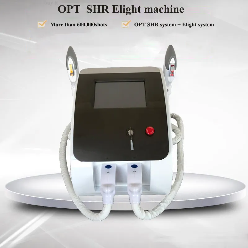 IPL Winkle Machine Rapid Hårborttagning Opt Skin Rejuvenation Elight Pigmentering Remover Machines Epilator 2 HANDLAR 600000 HÄNDER