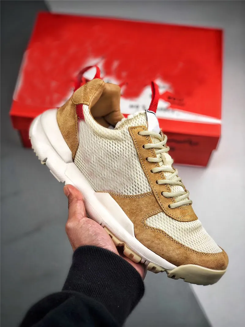 2021 Authentic Mars Yard Shoe 2.0 Tom Sachs Espaço Acampamento Natural Esporte Vermelho Bordo Homens Mulheres Ao Ar Livre Sapatos Sapatilhas Com Caixa Original