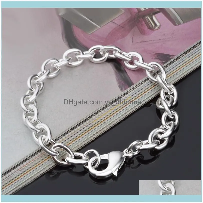 Link, Chain Punk Simple Link Bracelet Bangles For Man Women Classic Gold Color Cuff Jewelry Gift