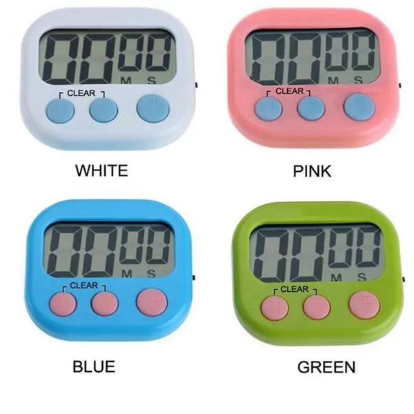 実用的なキッチンクッキングタイマー磁気LCDデジタルキッチンカウントダウンタイマー卵完璧な色の変更レッドキーヤーツール