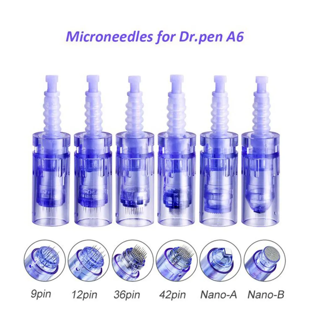 5 7 9 12 36 42 Nano Tip per Dr.pen derma pen microneedle Roller ricaricabile A6 Cartuccia ad ago Anti invecchiamento