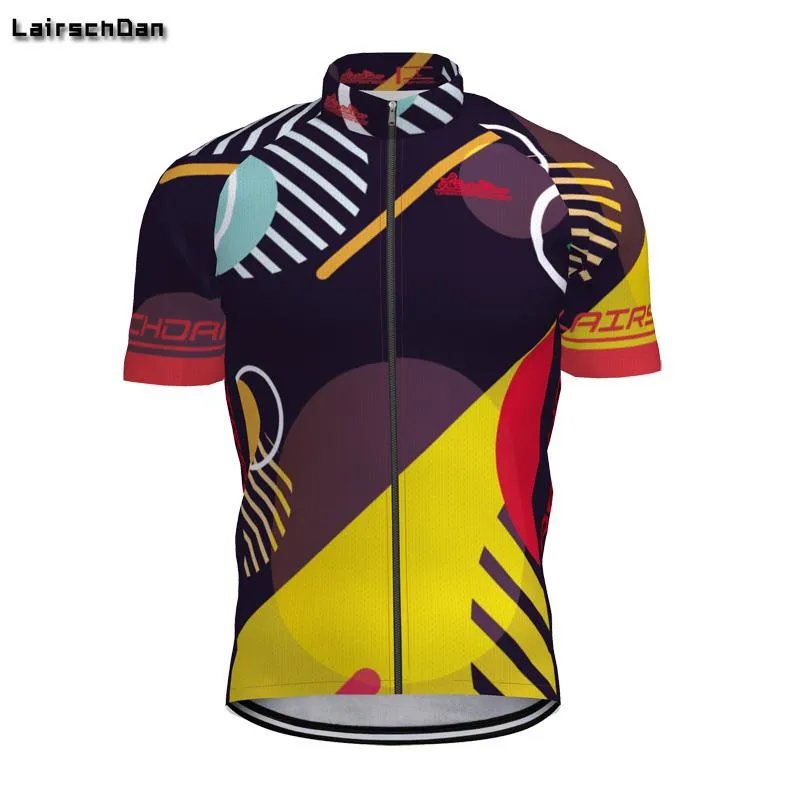 Racing Vestes LairschDan Hommes Maillot De Cyclisme À Manches Courtes Été Route Vélo Équitation Vêtements Vélo De Montagne Cycle Équiper Confortable Sports W