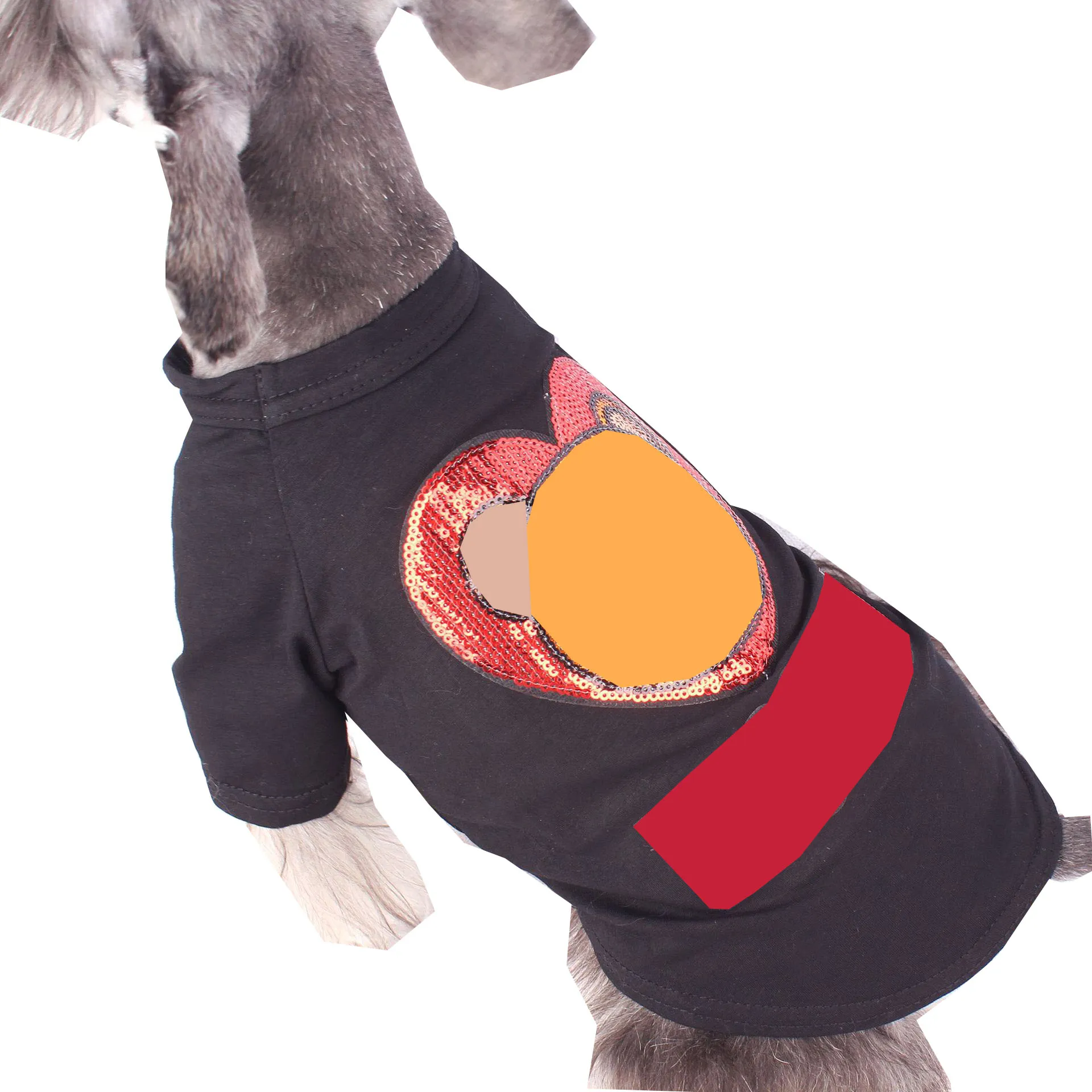 T-shirt per animali domestici con paillettes Vestiti per gilet Felpe casual per esterni Abbigliamento per cani Teddy Bulldog Barboncino Abbigliamento per cuccioli