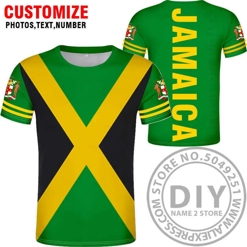 JAMAICA Nationale Vlag T-shirts, JAMAICA Mensen T-shirt, Mode Etnische Stijl Casual Sport Harajuku Losse t-shirt Top kleding X0602