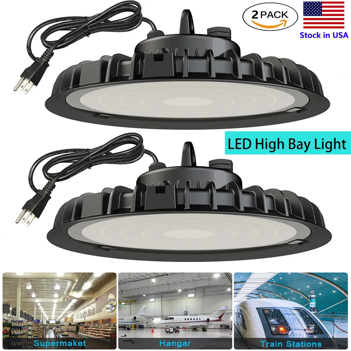 100W 200W 300W Super Bright Warehouse LED UFO High Bay Lights Shop Shop Gym Light Light