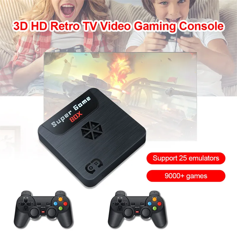 Powkiddy Super Console X5 비디오 게임 Nostalgic Host 미니 TV 상자 PSP를위한 3D 촬영 용 9000 게임을 저장하십시오 Tekken Arcade PS Gam284G