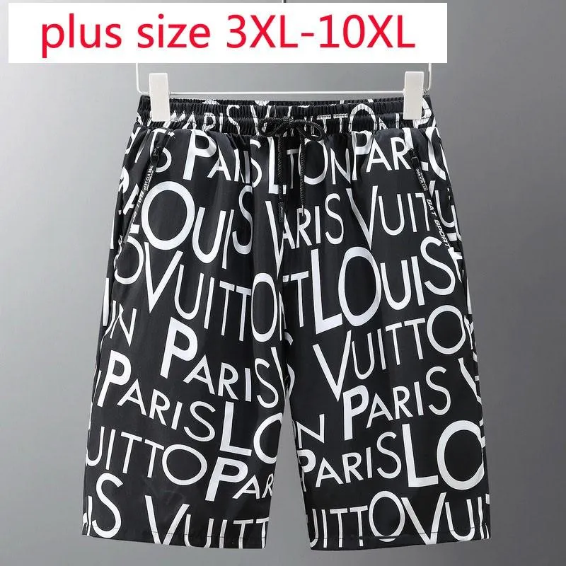 Moda di arrivo Pantaloni larghi da spiaggia Uomo Super Large Pantaloncini elastici in vita Casual Estate Plus Size 4XL 5XL 6XL 7XL 8XL 9XL 10XL Uomo