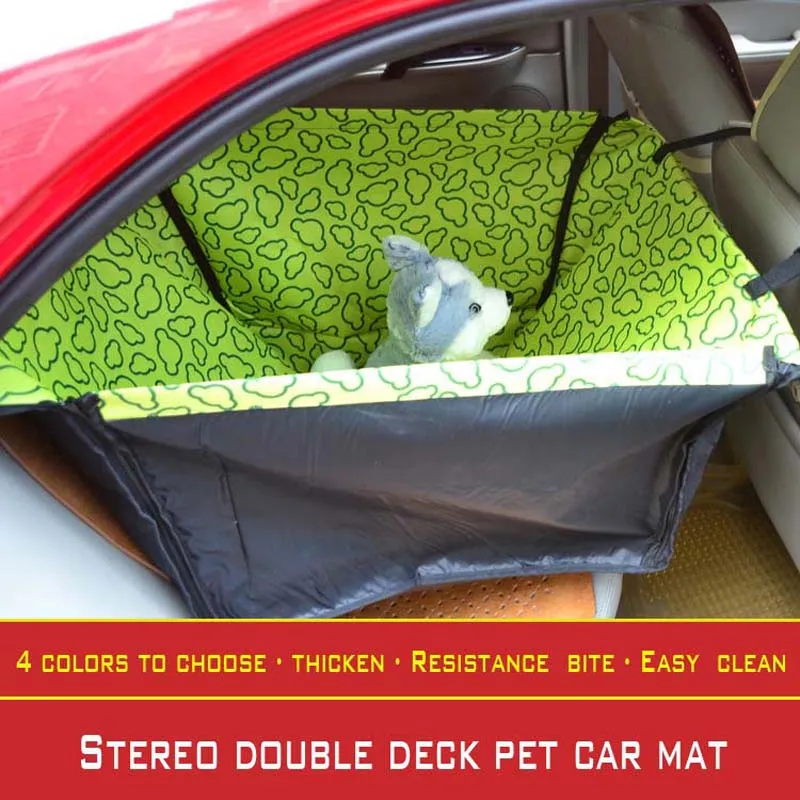 Hondenzakken voor kleine inklapbare dubbele dek auto-stoelhoes print Oxford doek reizen hangmat huisdier draagtas