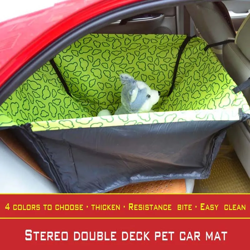 Dog Bags For Small Collapsible Double-deck Car Seat Cover Print Oxford Cloth Travel Hammock Pet Carrier Bag