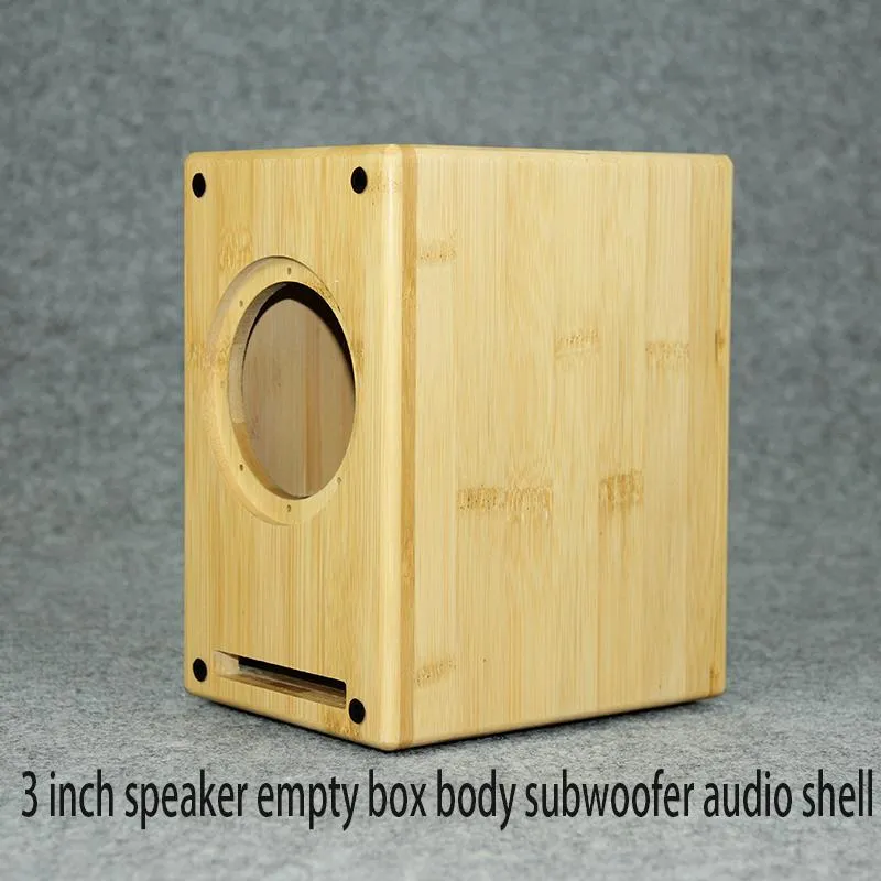 Computerlautsprecher 3-Zoll-Lautsprecher Leere Box Massivholz DIY Audio Shell Bücherregal Labyrinth