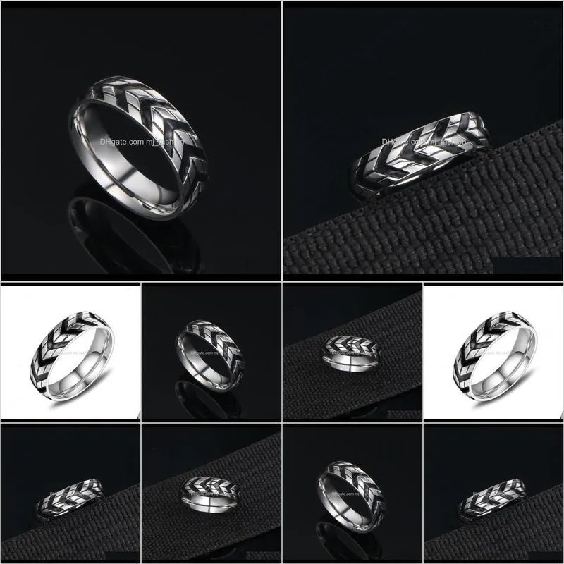 hip hop rings mixed batch fashion oil dripping titanium steel ring men`s wheel hip hop trendsetter points