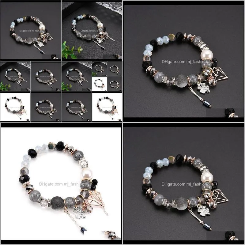 cool mens antique jewelry handmade bohemian style silver flower keye charm bracelet faced crystal ps0785