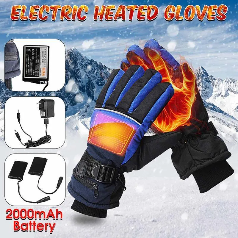 Guanti da sci 1 paio scaldamani scaldamani USB termico invernale riscaldato elettrico impermeabile per sci in moto