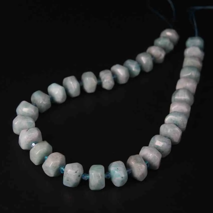 30-32pcs / strand peru ite facetted nugget spacer lösa pärlor, naturliga pärlor sten skära rondeelle pärla pendant smycken gör