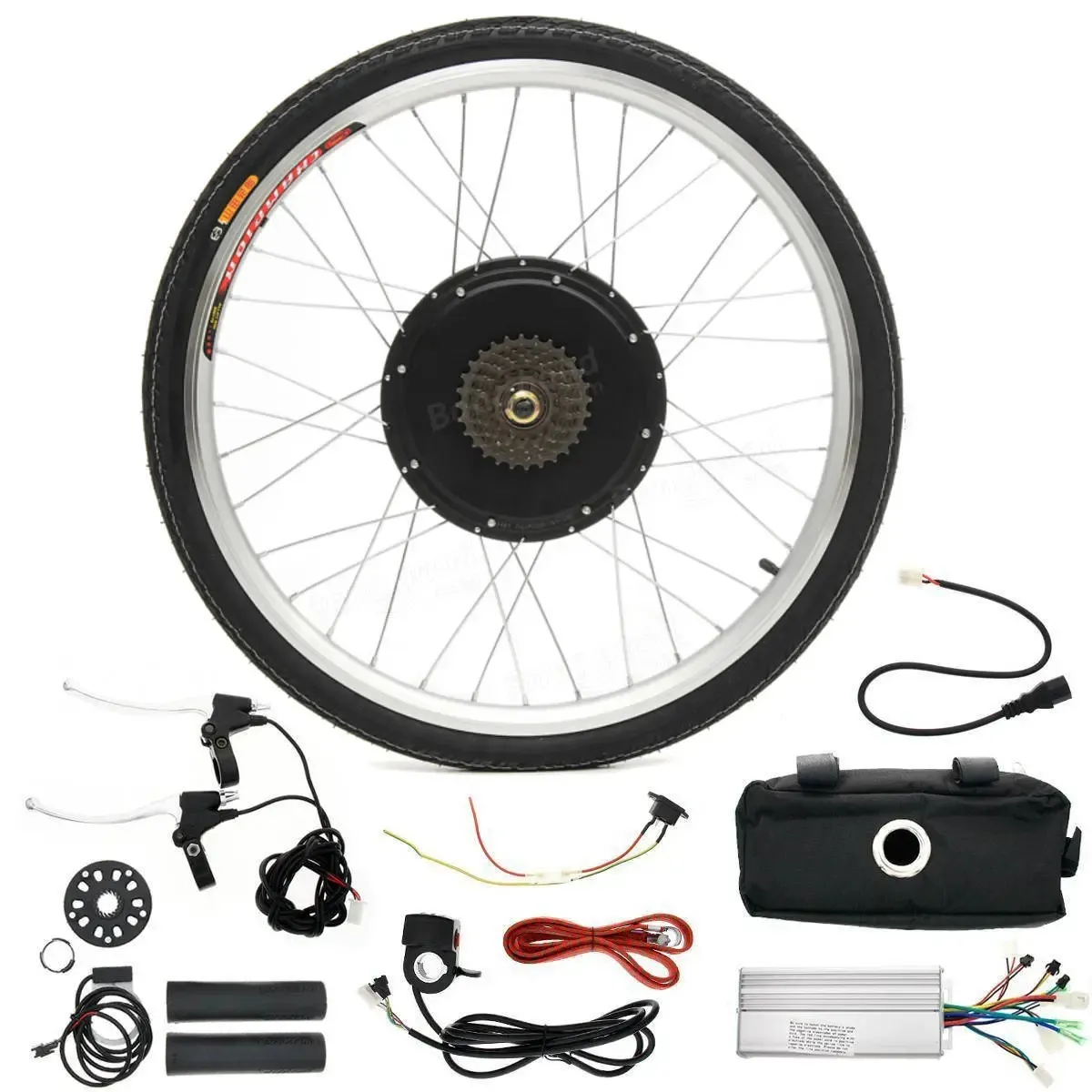 LCD + 48V 1000W Kit di conversione motore mozzo bici elettrica per scooter ad alta velocità da 26 pollici