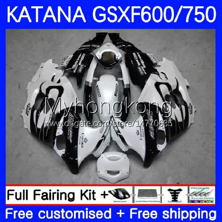 Feedings for Suzuki Katana GSX600F GSXF750 GSXF 600 750 CC GSXF-600 18NO.8 GSX750F 600cc 750cc 03 04 05 06 07 GSXF600 GSXF-750 2003 2007 2007 Body White Black