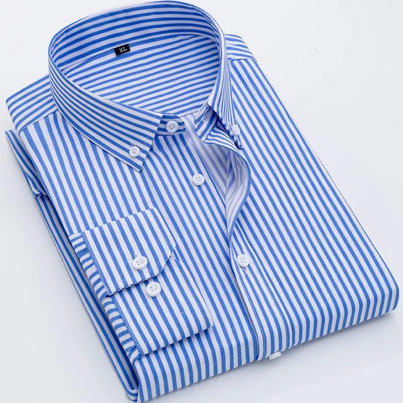 Compra Camisas De Vestir Para Hombres 2021 Otoño Fino De Manga Larga Camisa  A Rayas De Manga Larga Para Jóvenes Piel De Moda De Moda Barato | Entrega  Rápida Y Calidad | Es.Dhgate