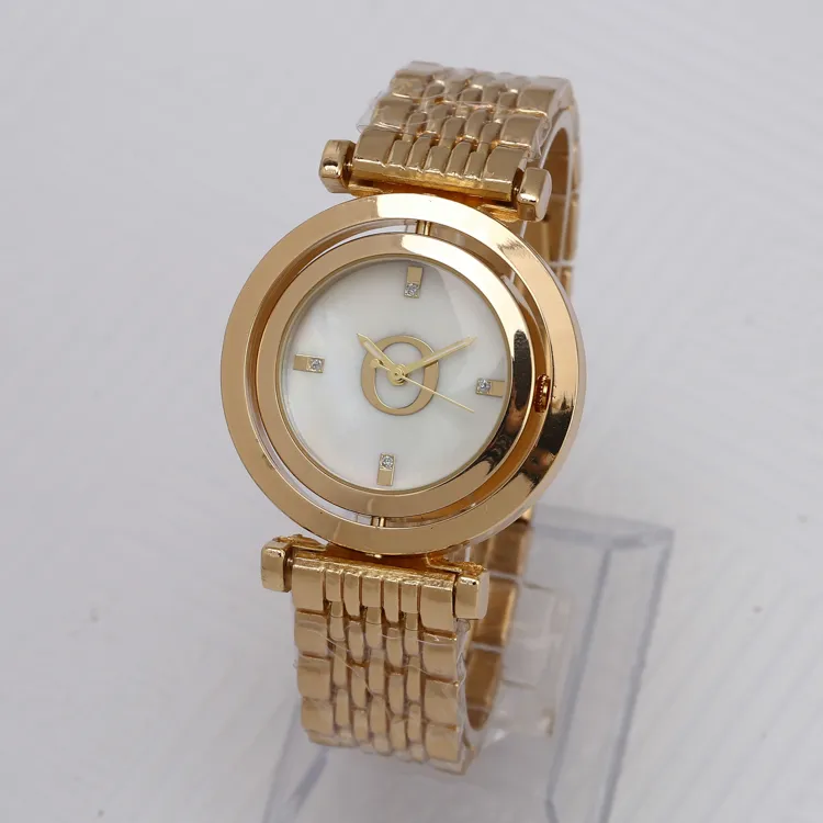 2021 Luksusowe zegarki Obracające Dial Designant Square Kobiety Ze Stali Nierdzewnej Rose Gold Panie 38mm Moda Zegarek Kwarcowy Dress Clock Woman Montre Femme Reloj Mujer