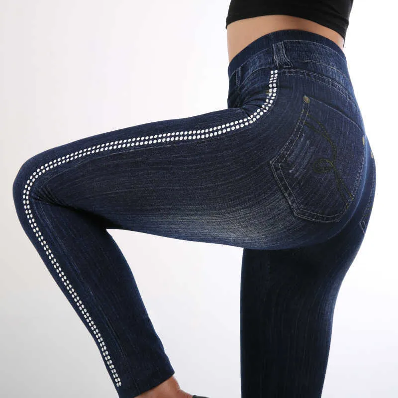 Leggings Jeans for Women Denim Pants with Pocket Slim Jeggings