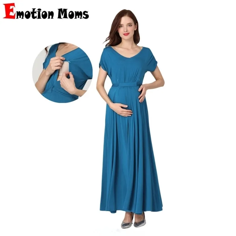 Эмоция Мамы весна Летняя одежда для беременных Беременные Женские Платье Повседневная Сексуальная V Шея для 210922