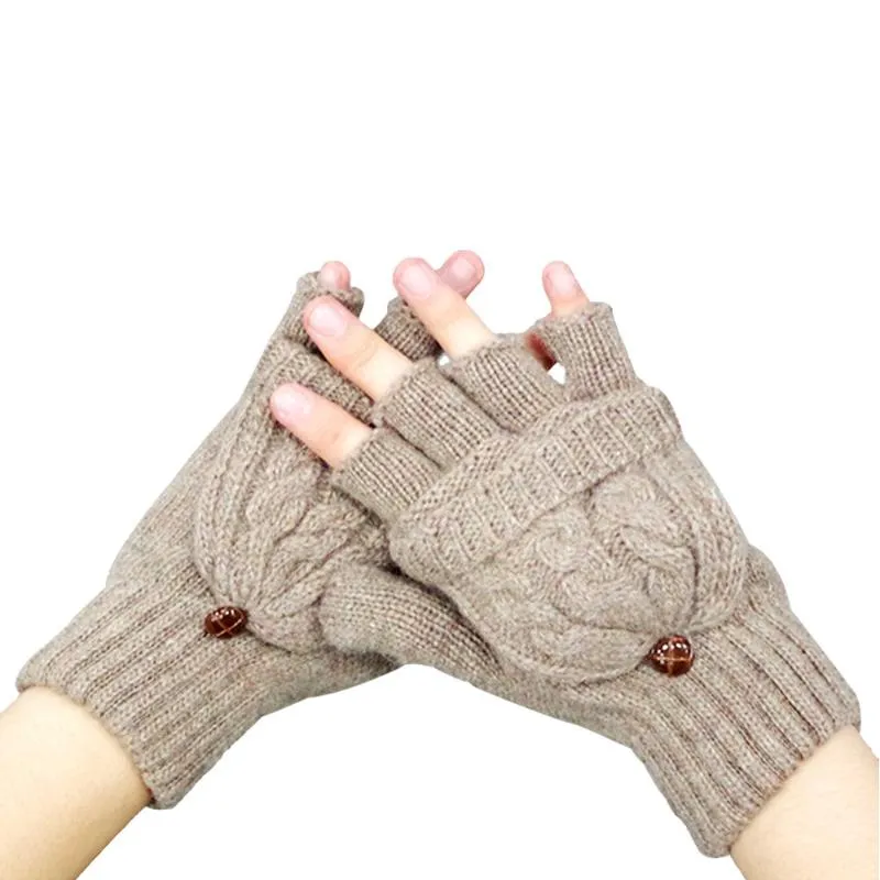 Fingerless Gloves 2021 Ly Fashion Women Warmer Winter Free #D