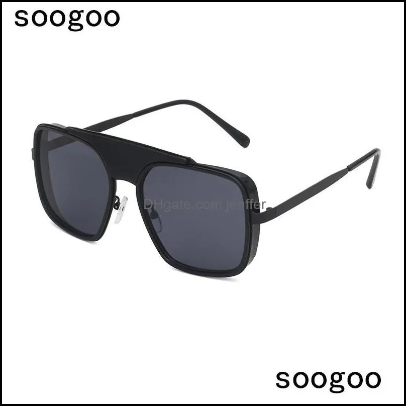 Cool Square Sunglasses 2021 Trendy Mechanical Big Frame Sun Glasses Designer UV400 Lunettes