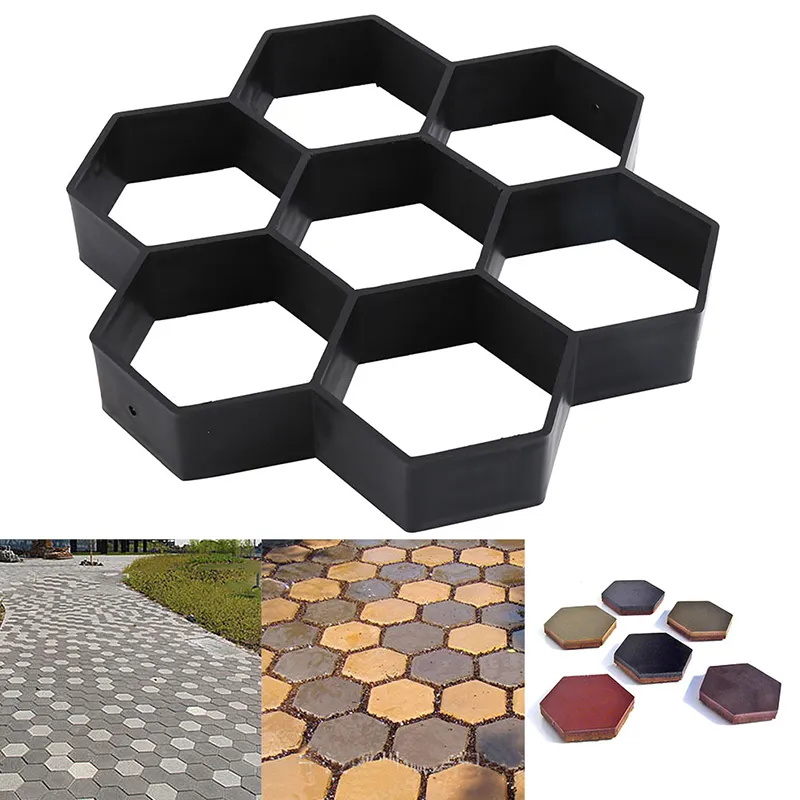 Bestrating Mal Tuin Gebouwen Decoratie Gereedschappen DIY Pad Maken Bestrating Cement Baksteen Gereedschap Oprit Stepping Stone Blok Maker Mould2996375