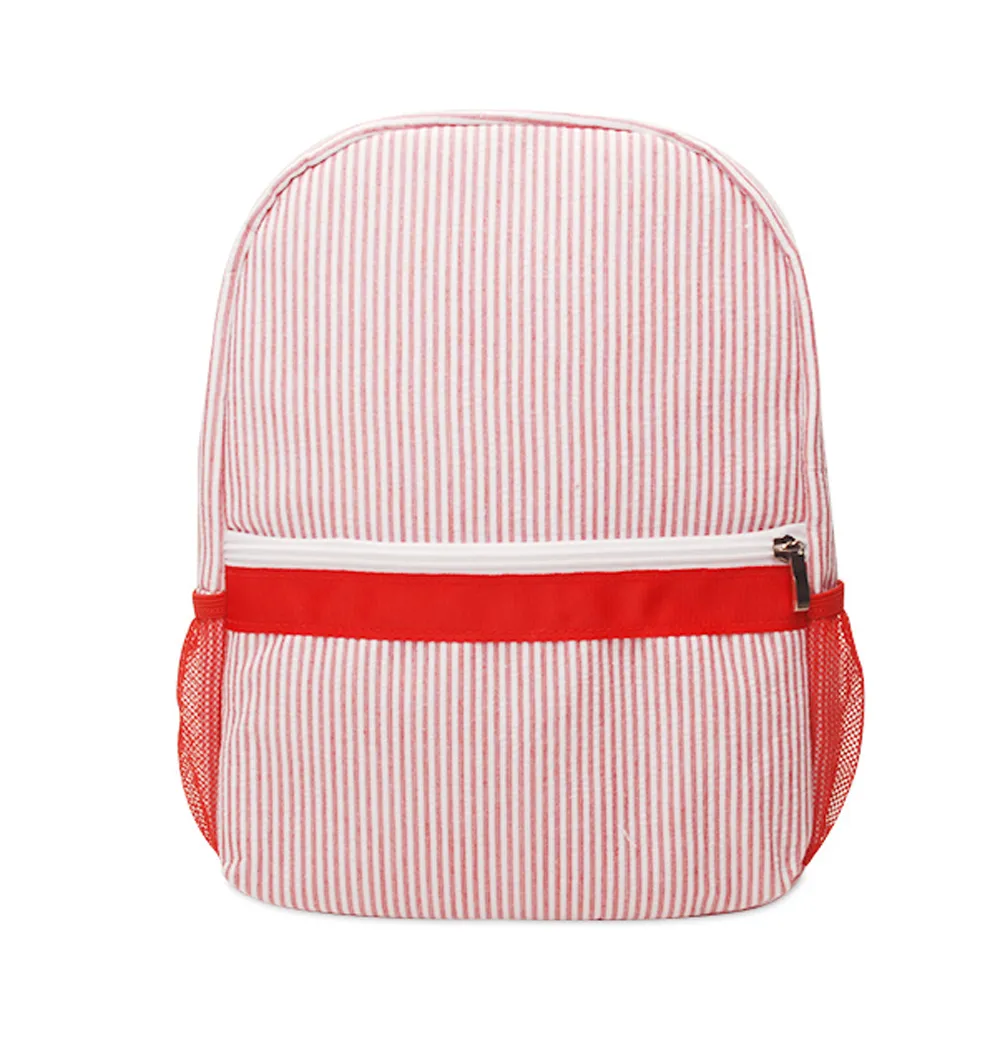 Red Crianças Crianças Seersucker Secas Sacos EUA Armazém Pré-escola Mochila Bonito Lindo presente para Criança Dom106187