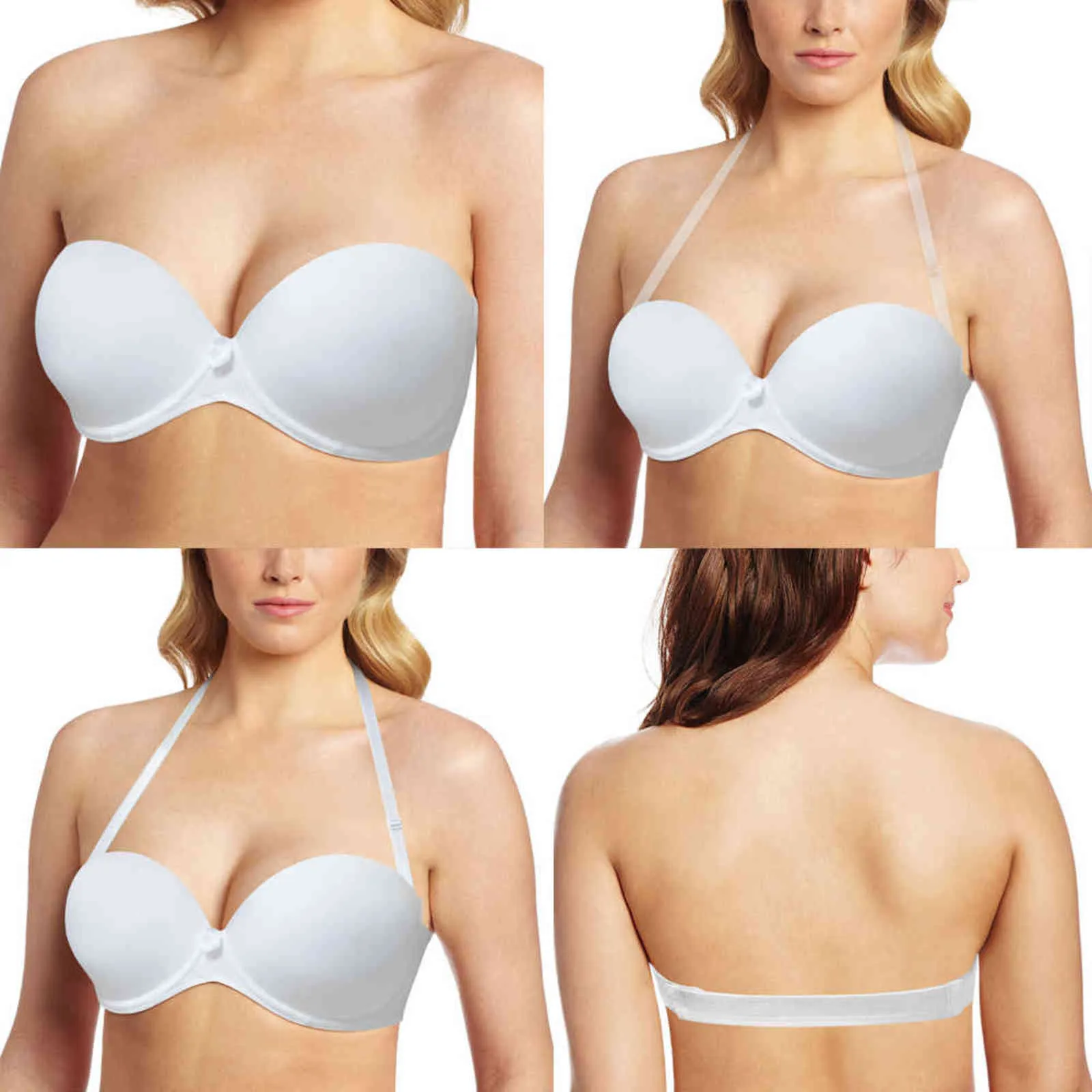 Sexy Push Up Bra Big Breast Size Bralette Bra And Underwear Set Women  Silicone Strapless Intimates Wedding A B C D E F 70 75 80 85 90 95 211110  From Dou04, $11.13