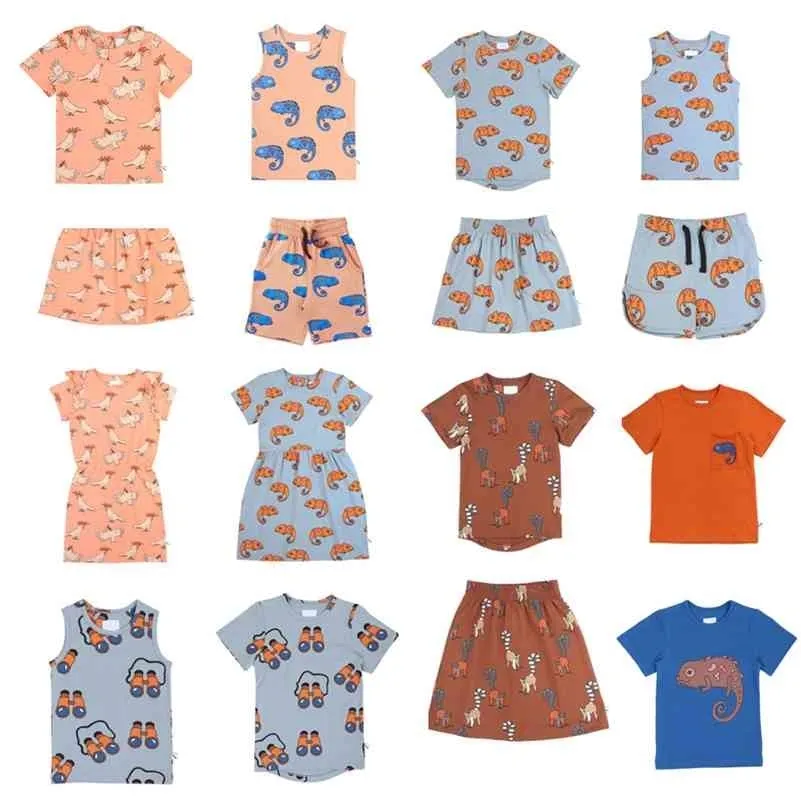 Set di abbigliamento per bambini CarlijnQ T-shirt per ragazzi Pantaloncini abbinati Neonate Abiti di moda Cartoon Top T-shirt a maniche corte Tees 210326
