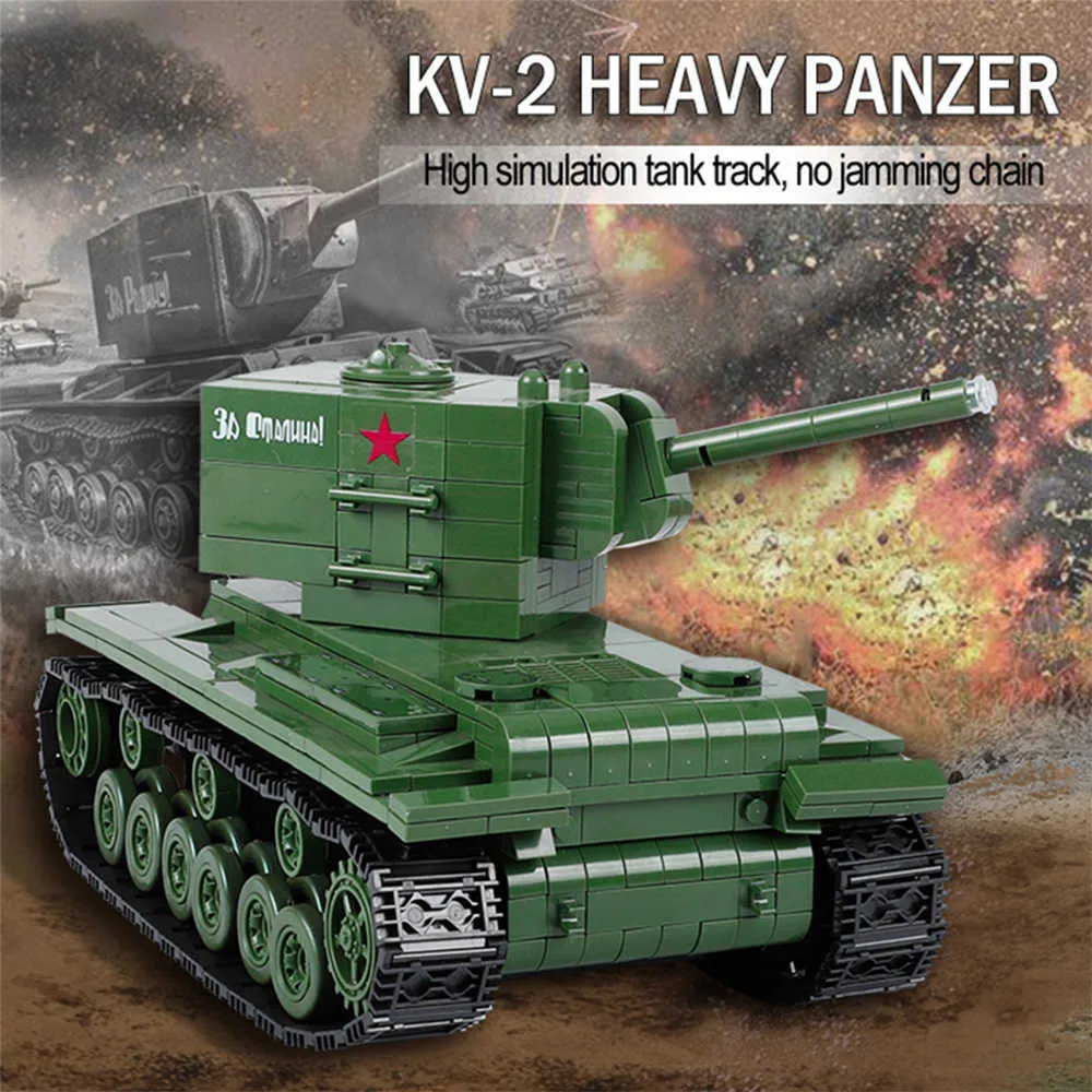 WW2 Tank -Leopard 2 Heavy Tank Building Blocks Toy Set