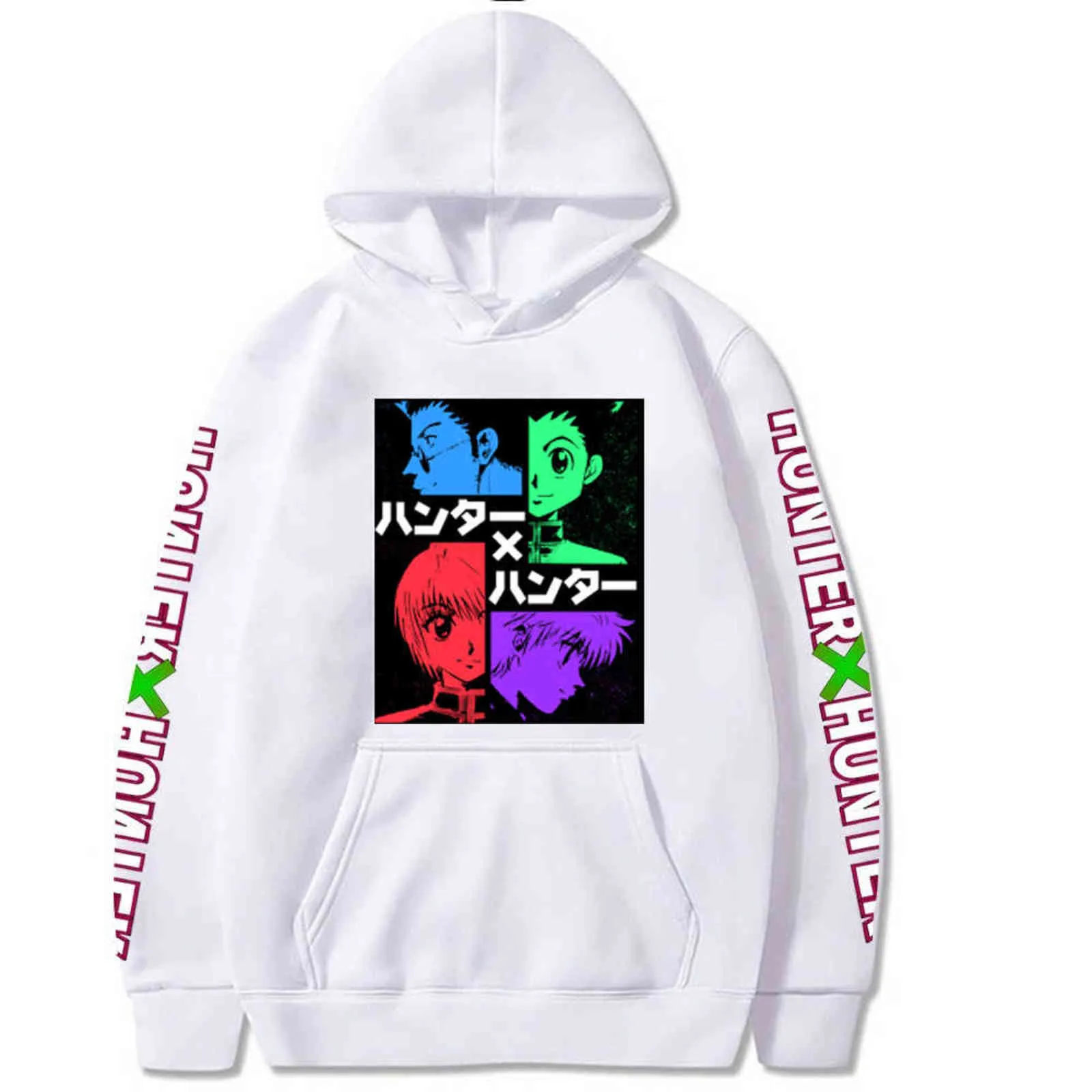 Anime Hunter X Hunter Hoodie Sweatshirts Kurapika GON FREECSS Hoodies Pullovers Tops Y211118