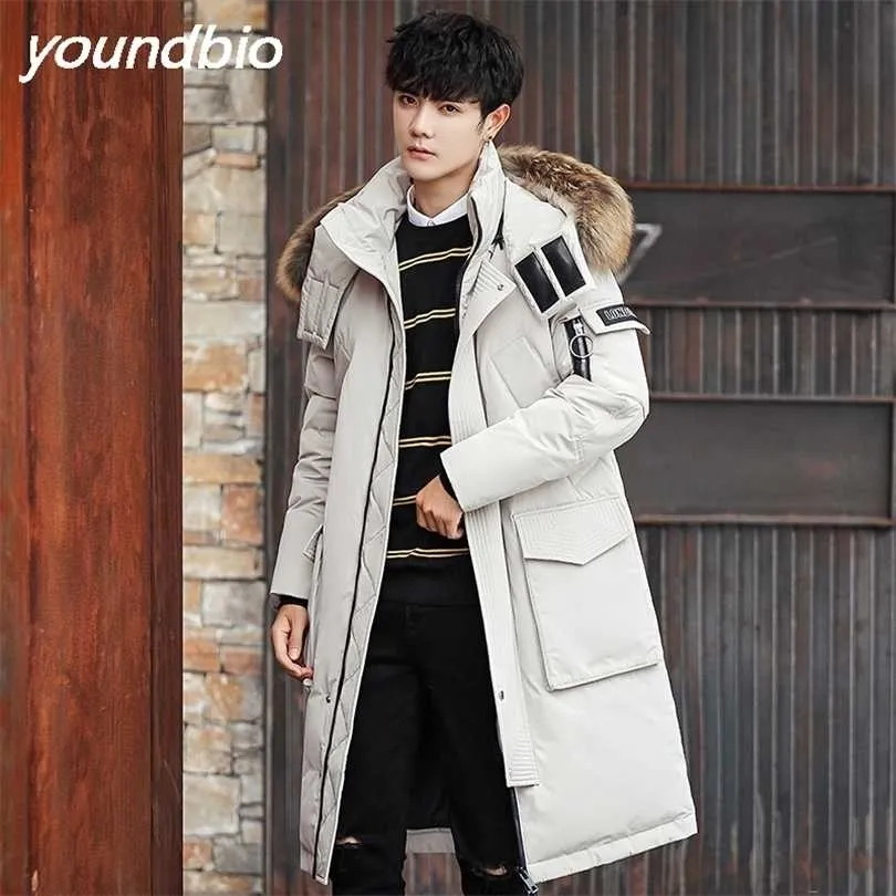 Mens Trendy Knee Length Mens Hmlyn Down Parka With Detachable Hat For Autumn Winter 211214 From Mu01 55.41 DHgate.Com