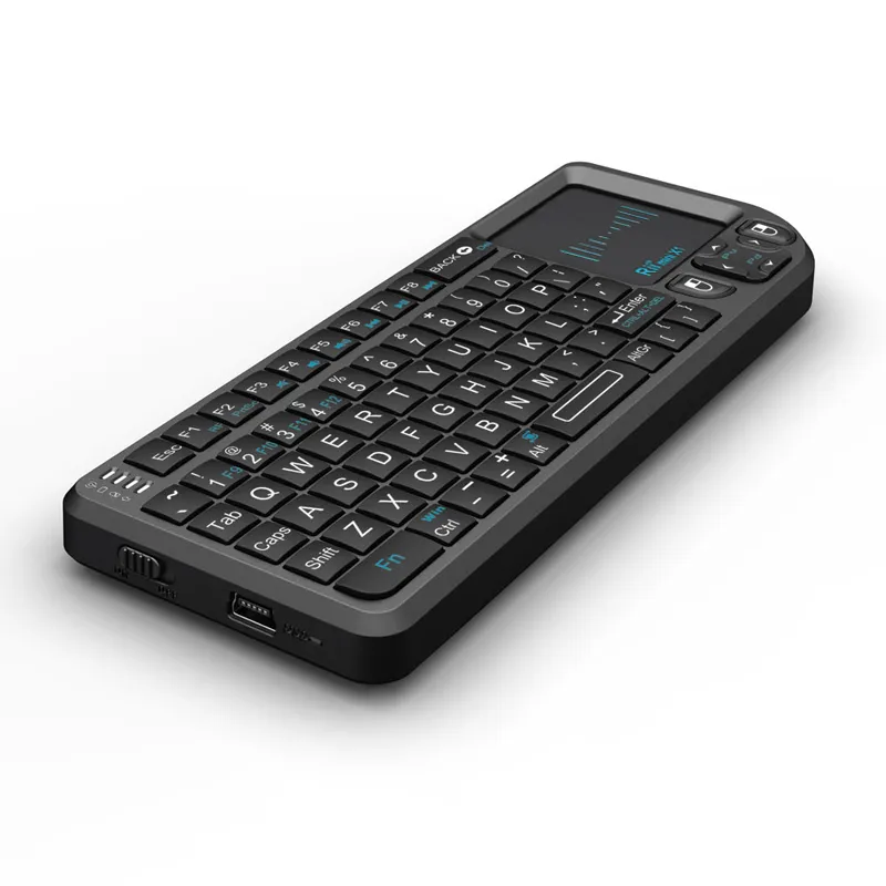 Mini clavier sans fil, mini clavier QWERTY sans fil 2.4G avec souris à pavé  tactile, clavier de poche avec récepteur USB
