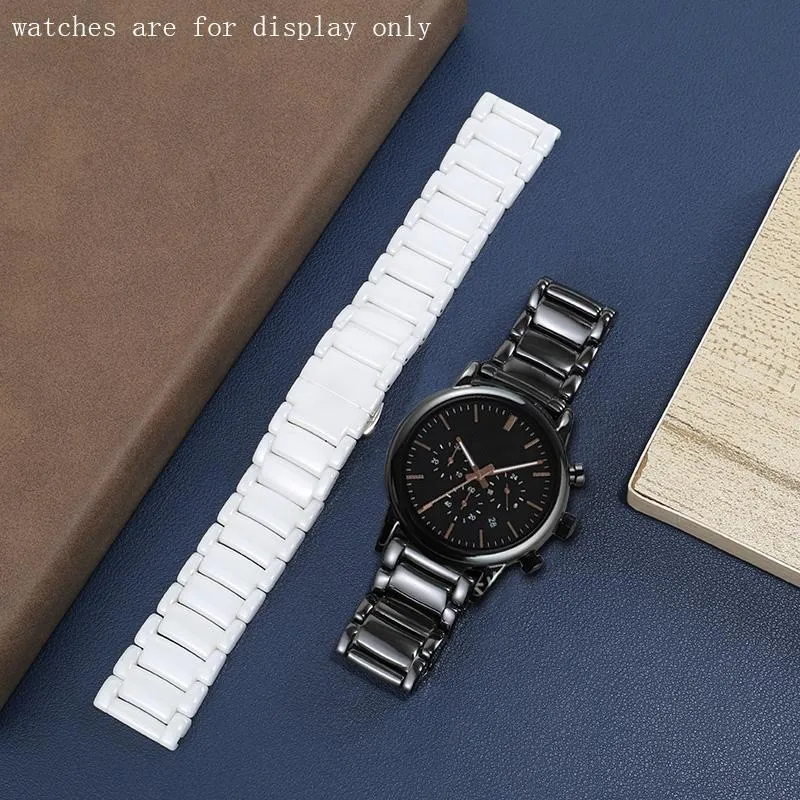 Ceramic Watchband Replacement For AR1509 1507 1895 70002 AR6008 Series Black And White Chain 22mm Mens Bracelet Deli22 From Irisalillow 22.06 DHgate.Com