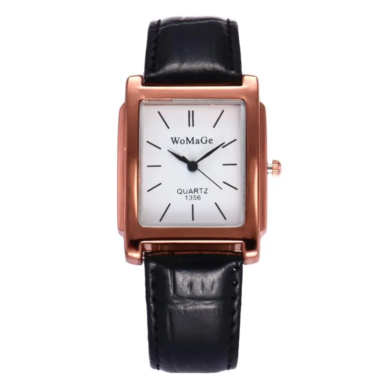 Wristwatches 2021 Fashon WoMaGe Top Brand Women's Clock Square Luxury Rectangle Ladies Watch Women Pu Leather Strap Female Quartz Reloj Muje