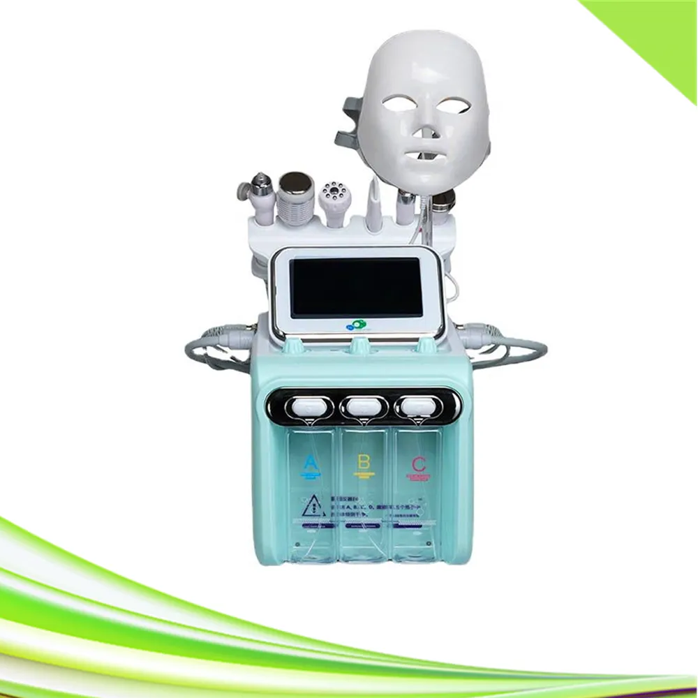 newest 7 in 1 spa blackhead remover oxygen therapy facial care ultrasound skin scrubber oxygen jet peel machine