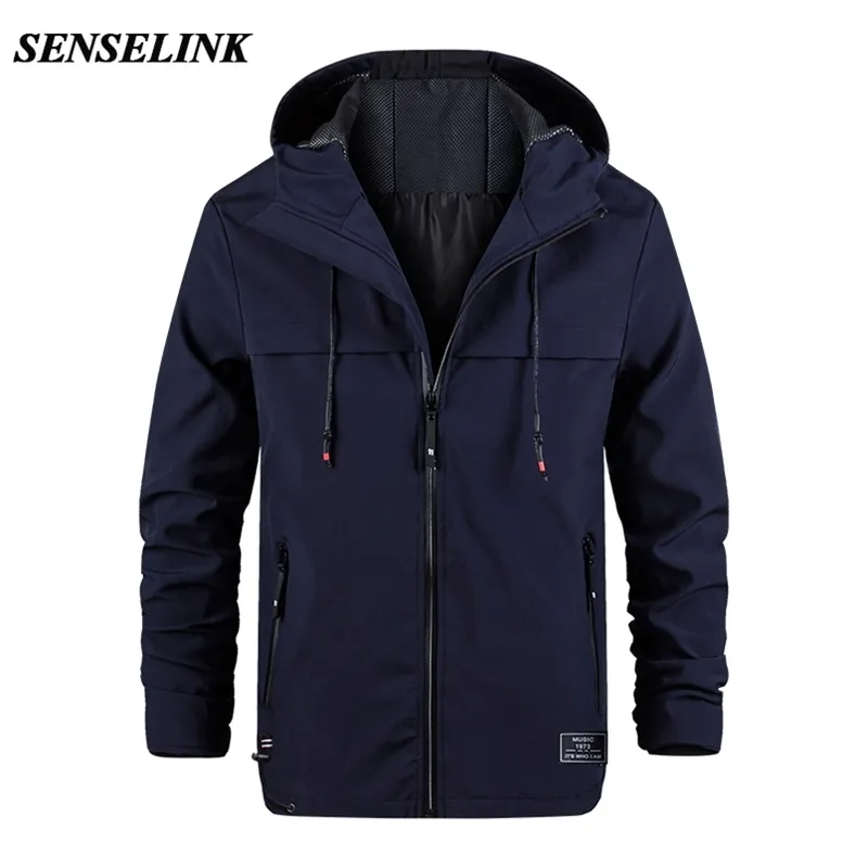 Homens jaqueta outono versão coreana da tendência de business casual jaqueta moda moda impermeável à prova de vento homens 210927